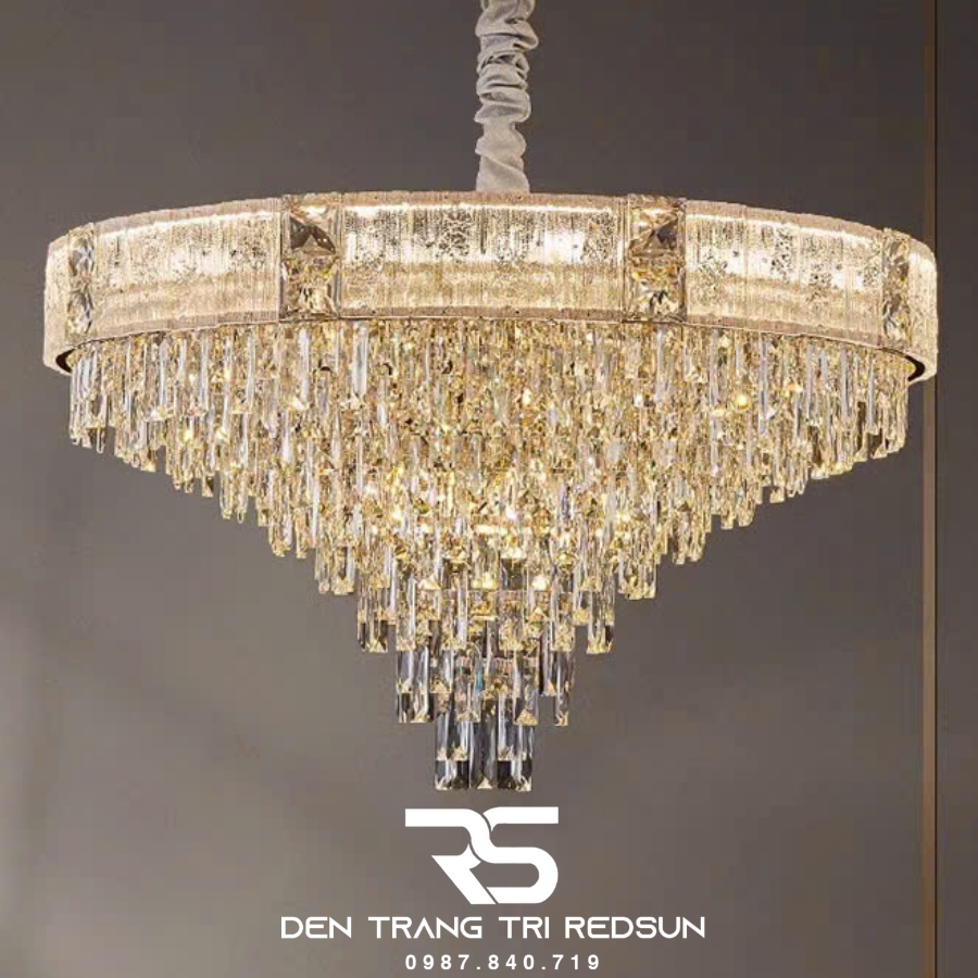 Đèn Chùm Trang Trí Phòng Khách, Sảnh Chờ, Phòng Ăn, Phòng Ngủ Chất Liệu Pha Lê Phong Cách Bắc Âu DCP-011