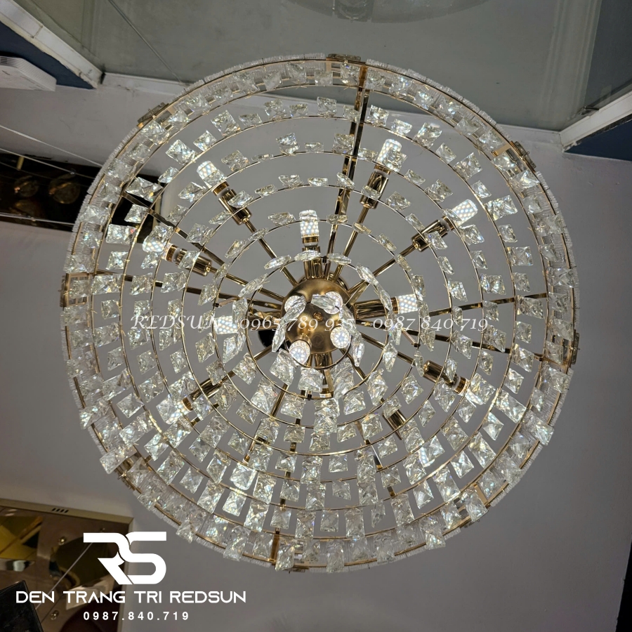 Đèn Chùm Trang Trí Phòng Khách, Sảnh Chờ, Phòng Ăn, Phòng Ngủ Chất Liệu Pha Lê Phong Cách Bắc Âu DCP-011