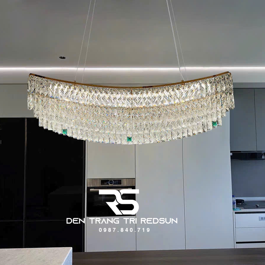 Đèn Chùm Trang Trí Phòng Khách, Sảnh Chờ, Phòng Ăn, Phòng Ngủ Chất Liệu Pha Lê  DCP-012