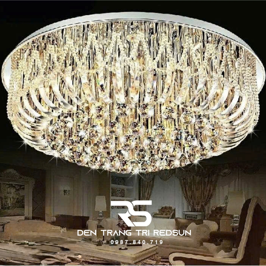 Đèn Ốp Trần Pha Lê Phong Cách Hiện Đại M9108