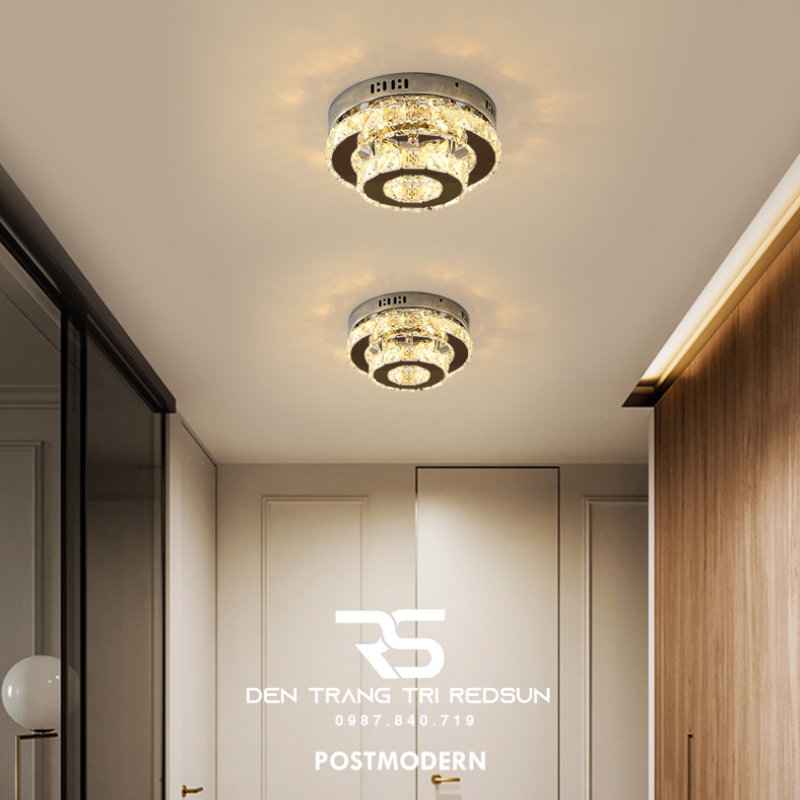 Đèn Mâm Pha Lê Ốp Trần Phòng Khách Hiện Đại M9253