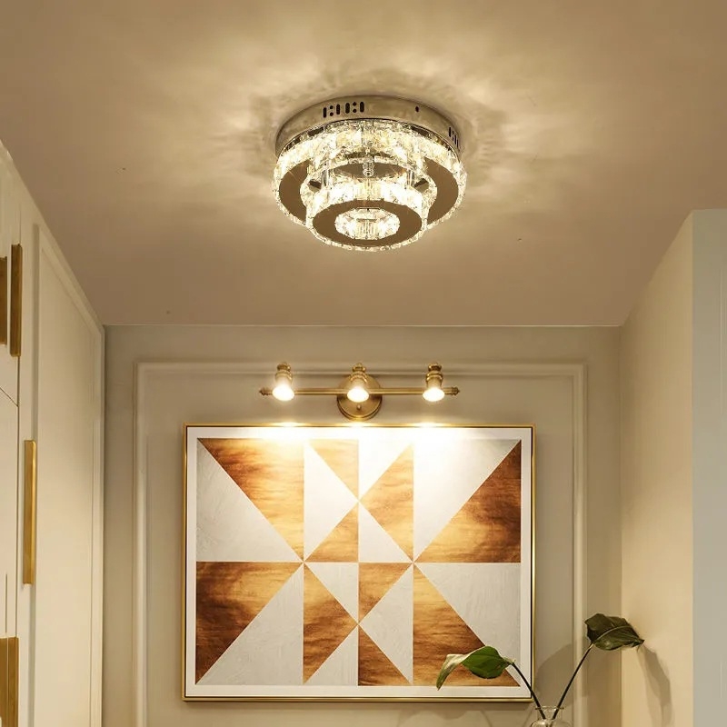 Đèn Mâm Pha Lê Ốp Trần Phòng Khách Hiện Đại M9253