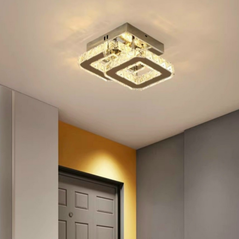 Đèn Mâm Pha Lê Ốp Trần Phòng Khách Hiện Đại M9254