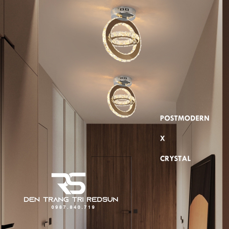 Đèn Mâm Pha Lê Ốp Trần Phòng Khách Hiện Đại M9245
