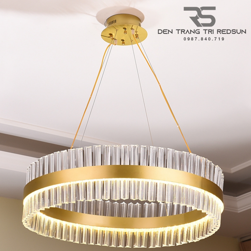 Đèn Thả Vòng Pha Lê Lắp Thông Tầng, Phòng Khách, Phòng Ăn Hiện Đại TPL012