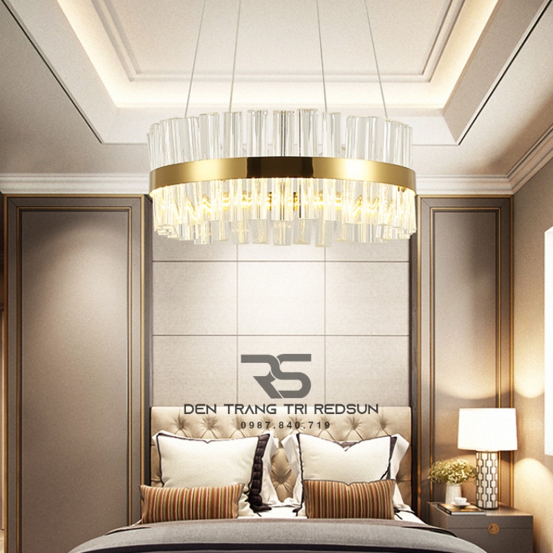 Đèn Thả Vòng Pha Lê Lắp Thông Tầng, Phòng Khách, Phòng Ăn Hiện Đại TPL012