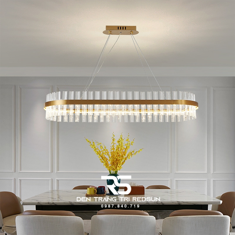 Đèn Thả Pha Lê Bàn Ăn, Bàn Đảo Hiện Đại TPL013