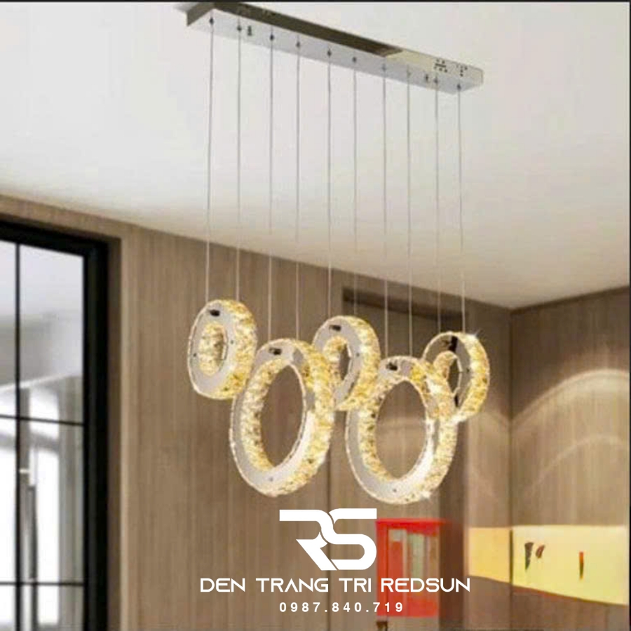 Đèn Thả Pha Lê Bàn Ăn, Bàn Đảo Hiện Đại TPL093