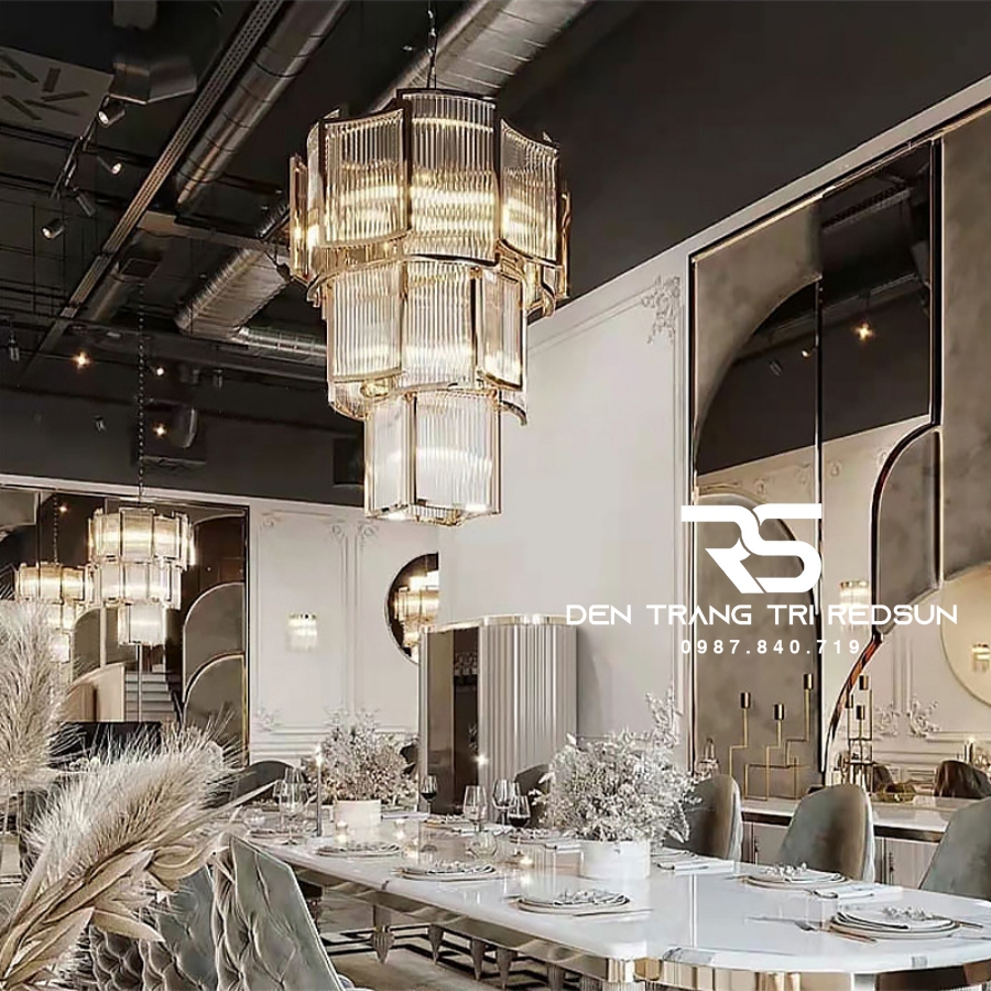 Đèn Chùm Phòng Khách Hiện Đại Phong Cách Indochine IDC-020