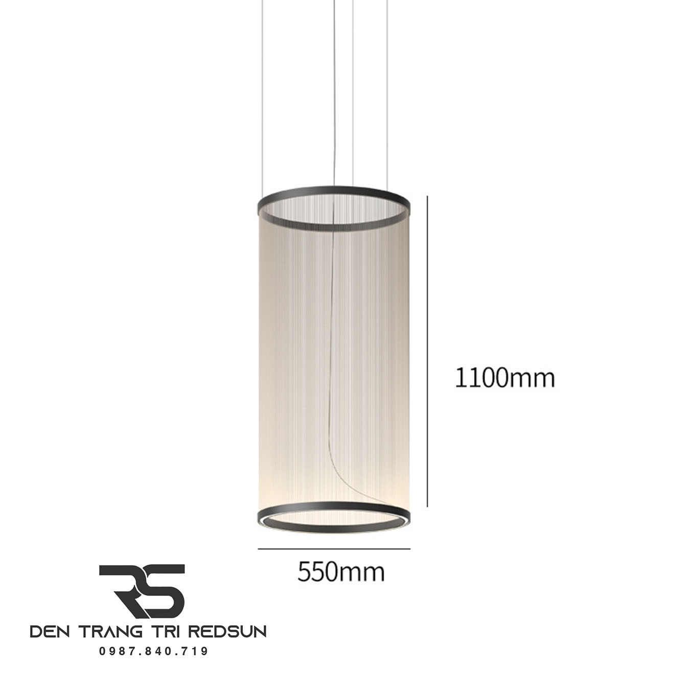 Đèn Lồng Thả Bắc Âu Hiện Đại Lắp Phòng Khách, Thông Tầng, Cầu Thang Dáng Hình Trụ DC-T115 (Dáng B)