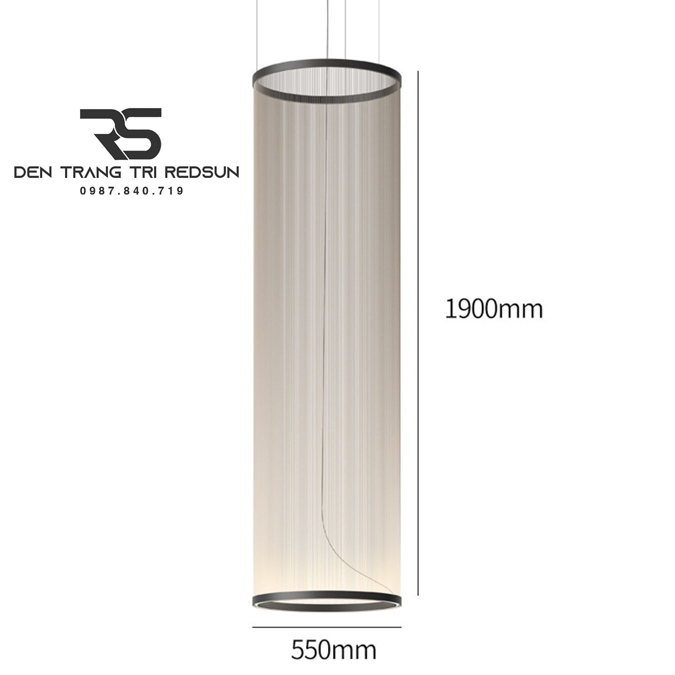 Đèn Lồng Thả Bắc Âu Hiện Đại Lắp Phòng Khách, Thông Tầng, Cầu Thang Dáng Hình Trụ DC-T115 (Dáng B)