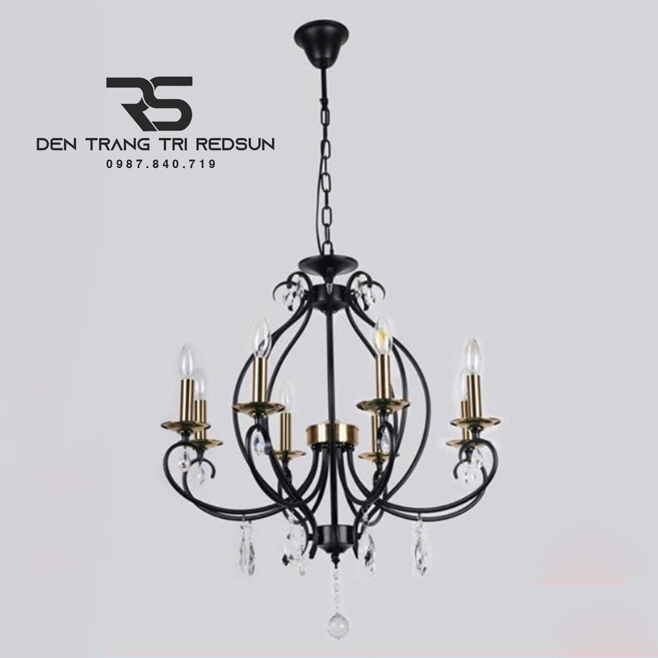 Đèn Chùm Phòng Khách Phong Cách Indochine IDC-CK059