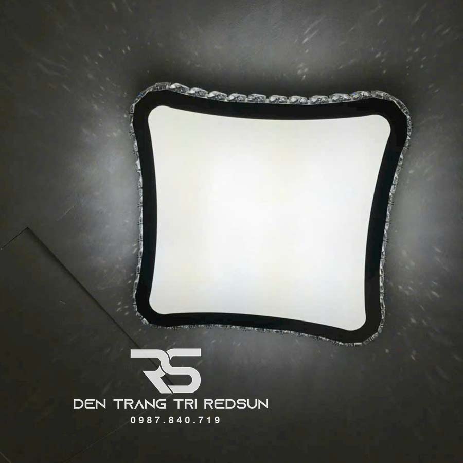 Đèn Mâm Mica Pha Lê Ốp Trần Phòng Khách Hiện Đại MKPL-011