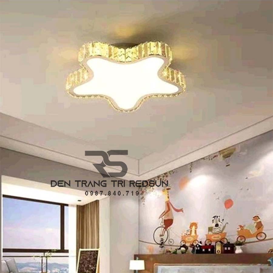 Đèn Mâm Pha Lê Ốp Trần Phòng Khách Hiện Đại MKPL-029