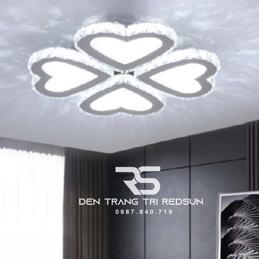 Đèn Mâm Mica Pha Lê Ốp Trần Phòng Khách Hiện Đại MKPL-045