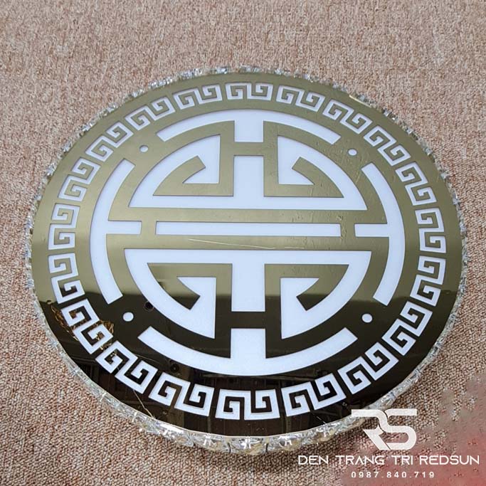 Đèn Mâm Mica Pha Lê Ốp Trần Phòng Khách Hiện Đại MKPL-109