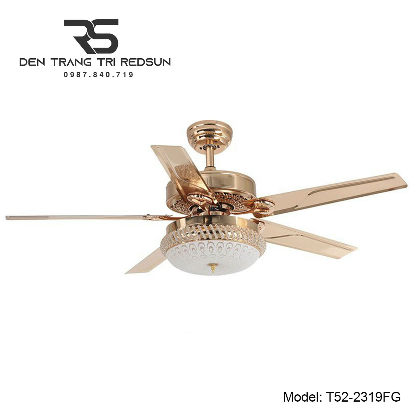 Quạt Trần Đèn Trang Trí Phòng Khách, Phòng Ngủ - T52-2319FG