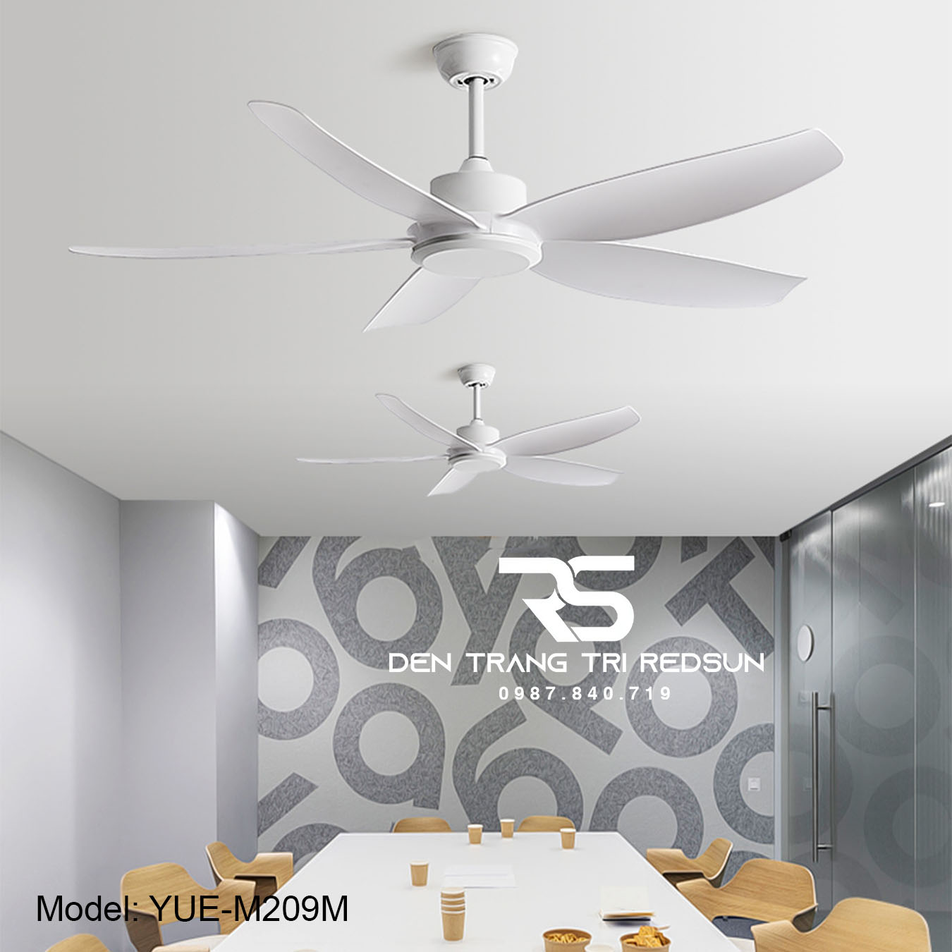 Quạt Trần Trang Trí Phòng Khách, Phòng Ngủ - YUE-M209M
