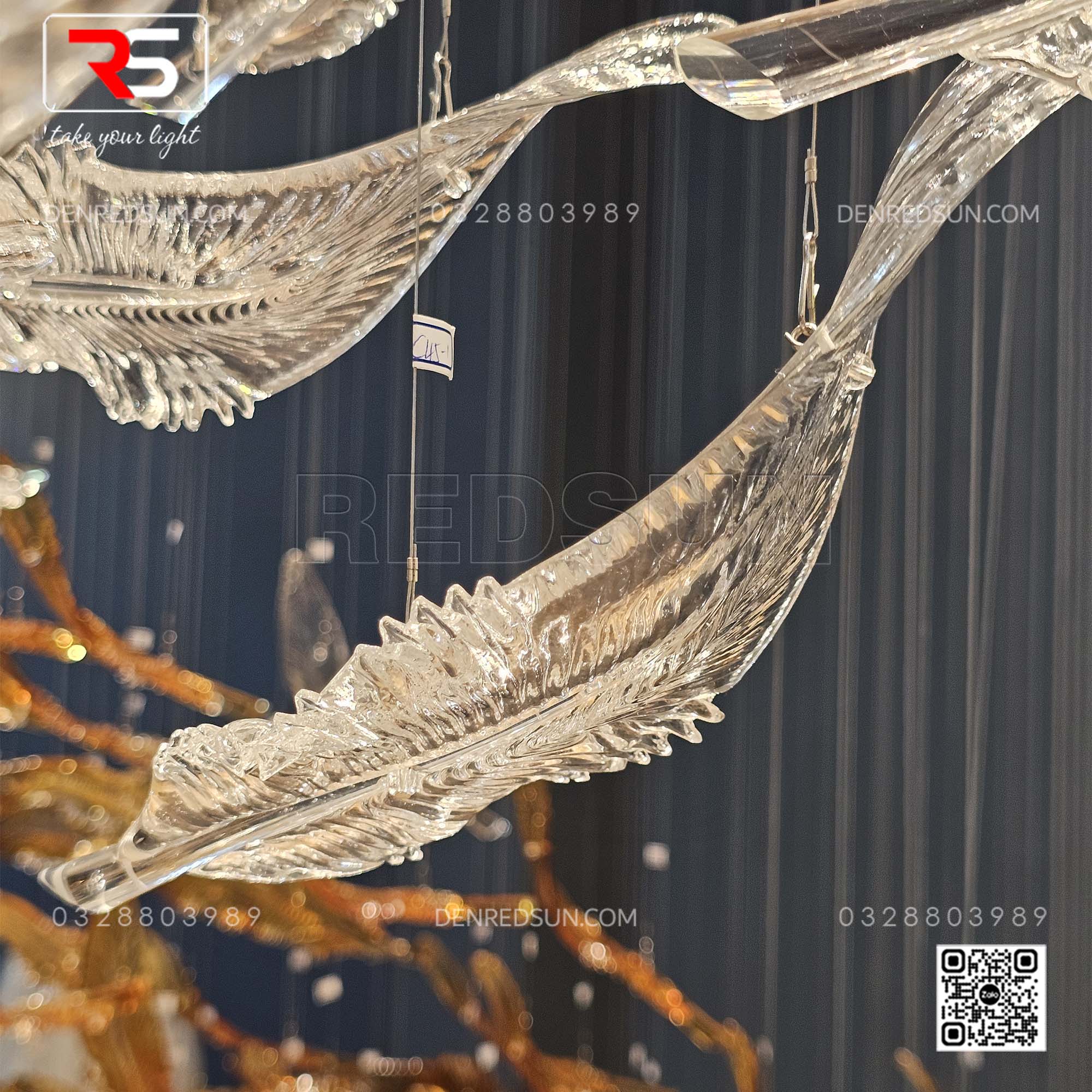 Đèn Chùm Thông Tầng Phòng Khách, Biệt Thự, Sảnh Khách Sạn Phong Cách Hiện Đại Lốc Xoáy HTK-NKFZ011