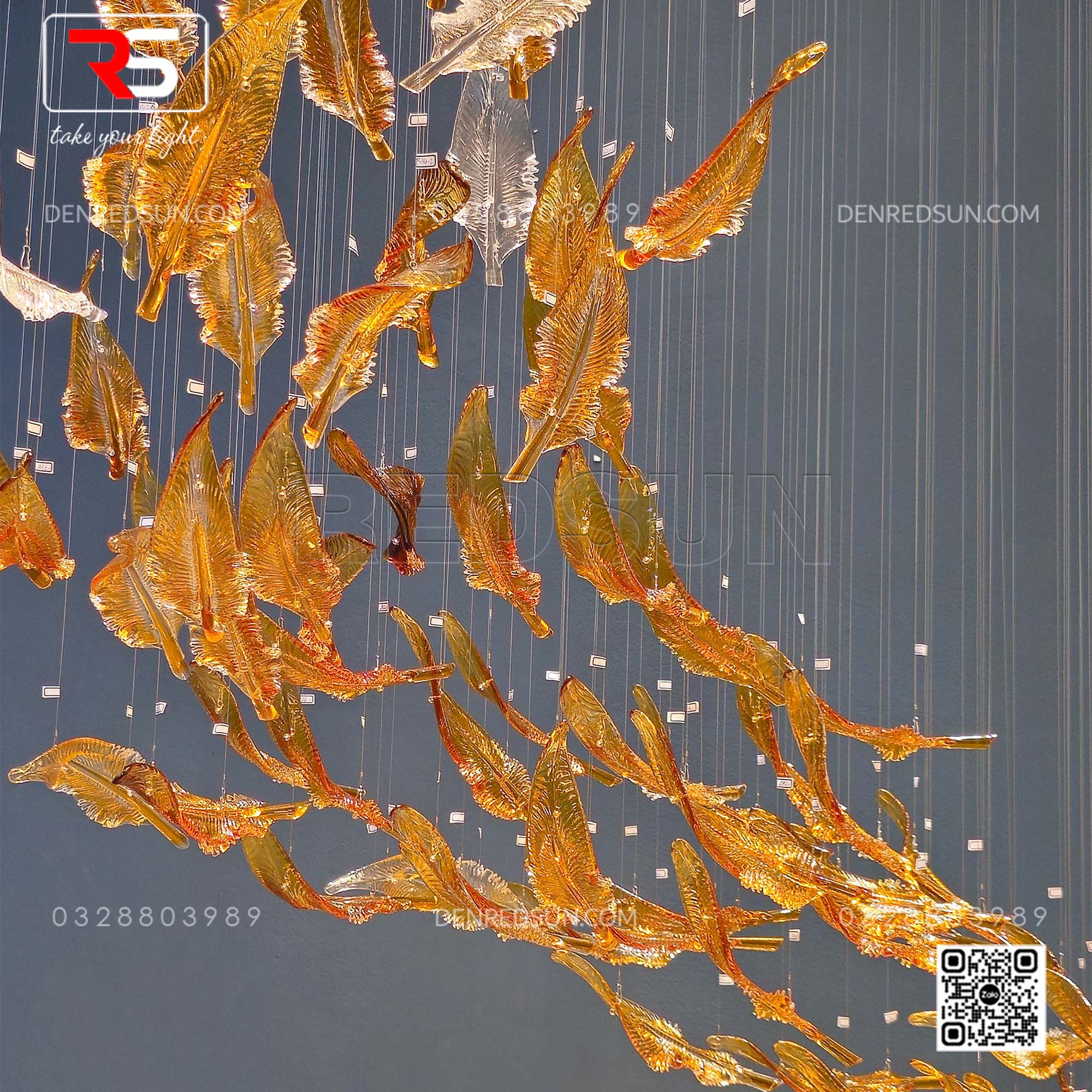 Đèn Chùm Thông Tầng Phòng Khách, Biệt Thự, Sảnh Khách Sạn Phong Cách Hiện Đại Lốc Xoáy HTK-NKFZ011