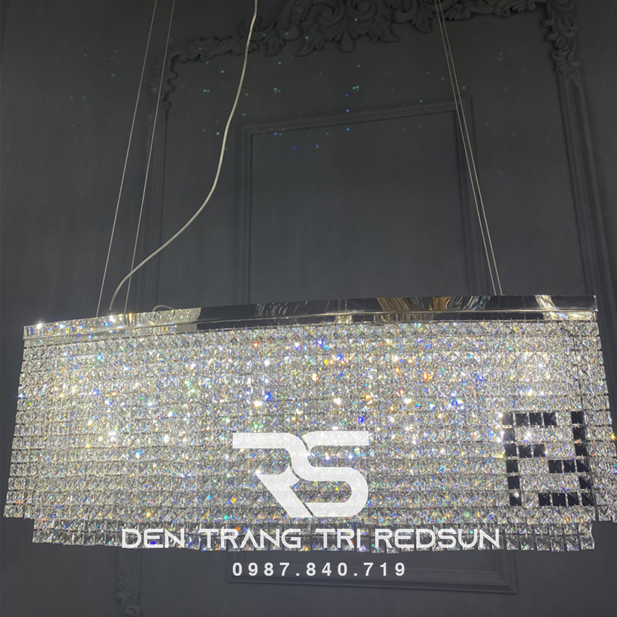 Đèn Thả Pha Lê Bàn Ăn, Bàn Đảo Hiện Đại TPL081