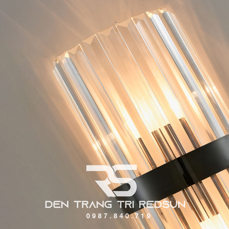 Đèn Tường Pha Lê Trang Trí Phòng Khách Hiện Đại  DT1827-Đen