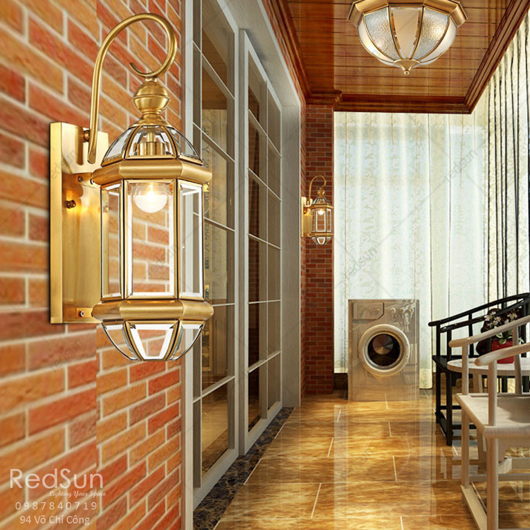 Đèn Tường Chùa Đồng Lắp Ngoài Trời DT-C0607