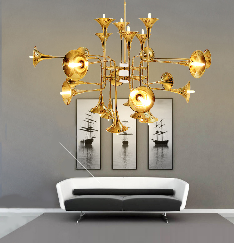 Đèn Chùm Phòng Khách Hiện Đại Phong Cách Bắc Âu Kiểu Loa DC-T058