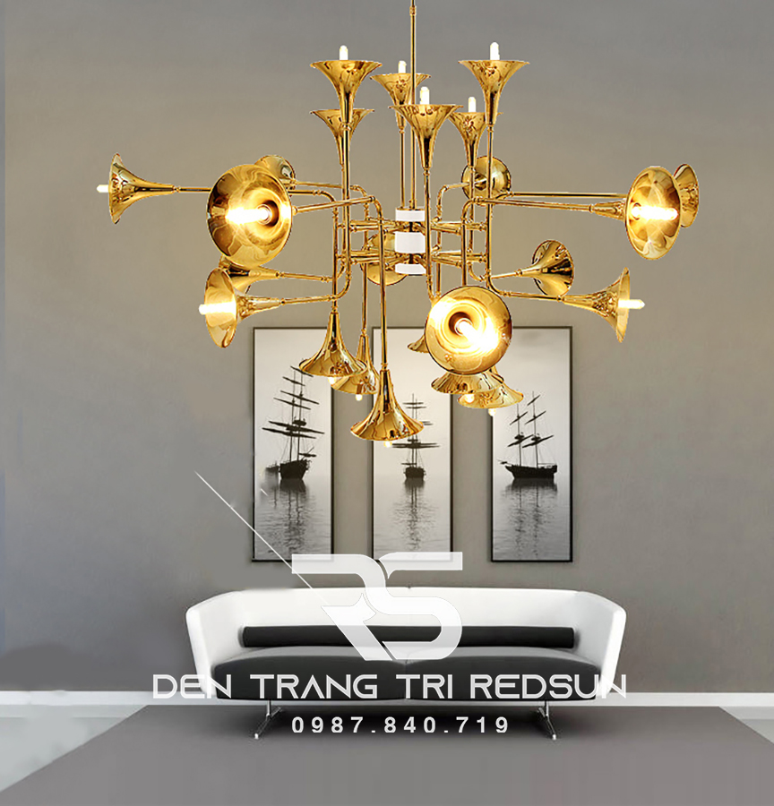 Đèn Chùm Phòng Khách Hiện Đại Phong Cách Bắc Âu Kiểu Loa DC-T058