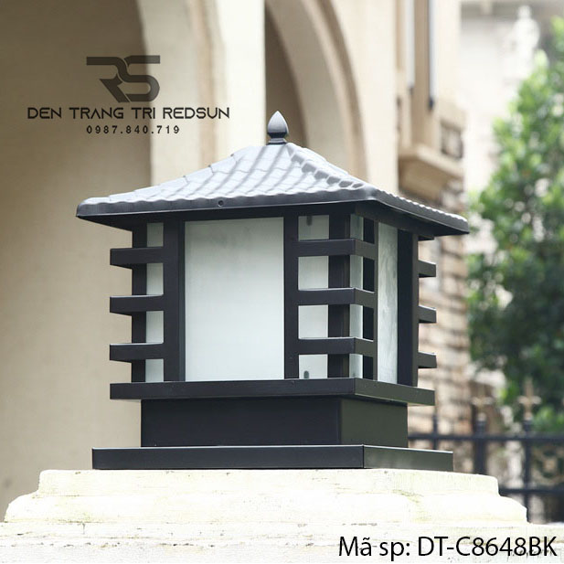 Đèn Trụ Cổng Chất Liệu Hợp Kim Lắp Ngoài Trời DT-C8648BK