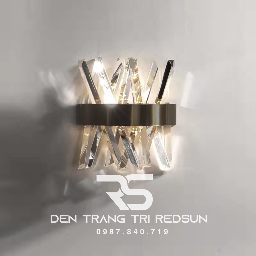 Đèn tường pha lê trang trí phòng khách hiện đại DT1164 Đen