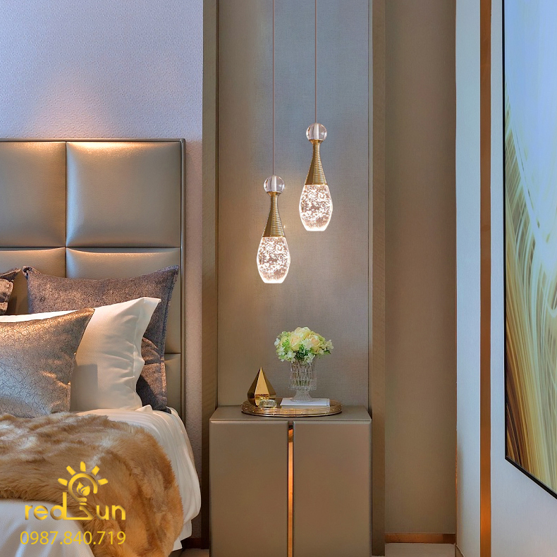 Đèn Thả Trần Hiện Đại Lắp Thông Tầng Cầu Thang, Phòng Khách, Bàn Ăn Chất Liệu Pha Lê TL031