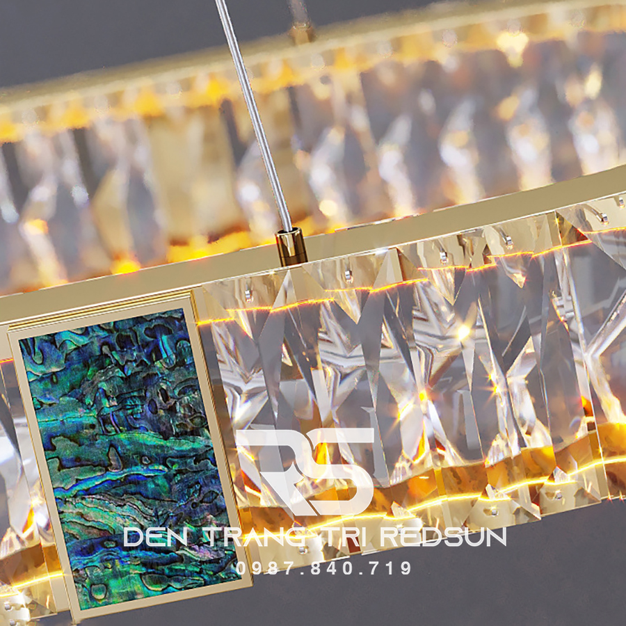 Đèn Thả Pha Lê Bàn Ăn, Bàn Đảo Hiện Đại TPL086