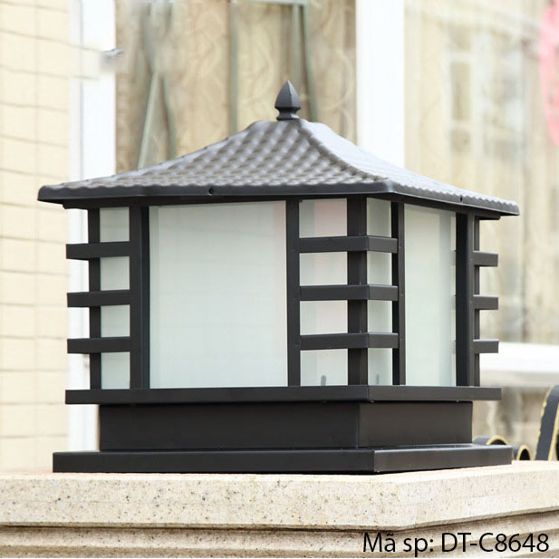 Đèn Trụ Cổng Chất Liệu Hợp Kim Lắp Ngoài Trời DT-C8648BK