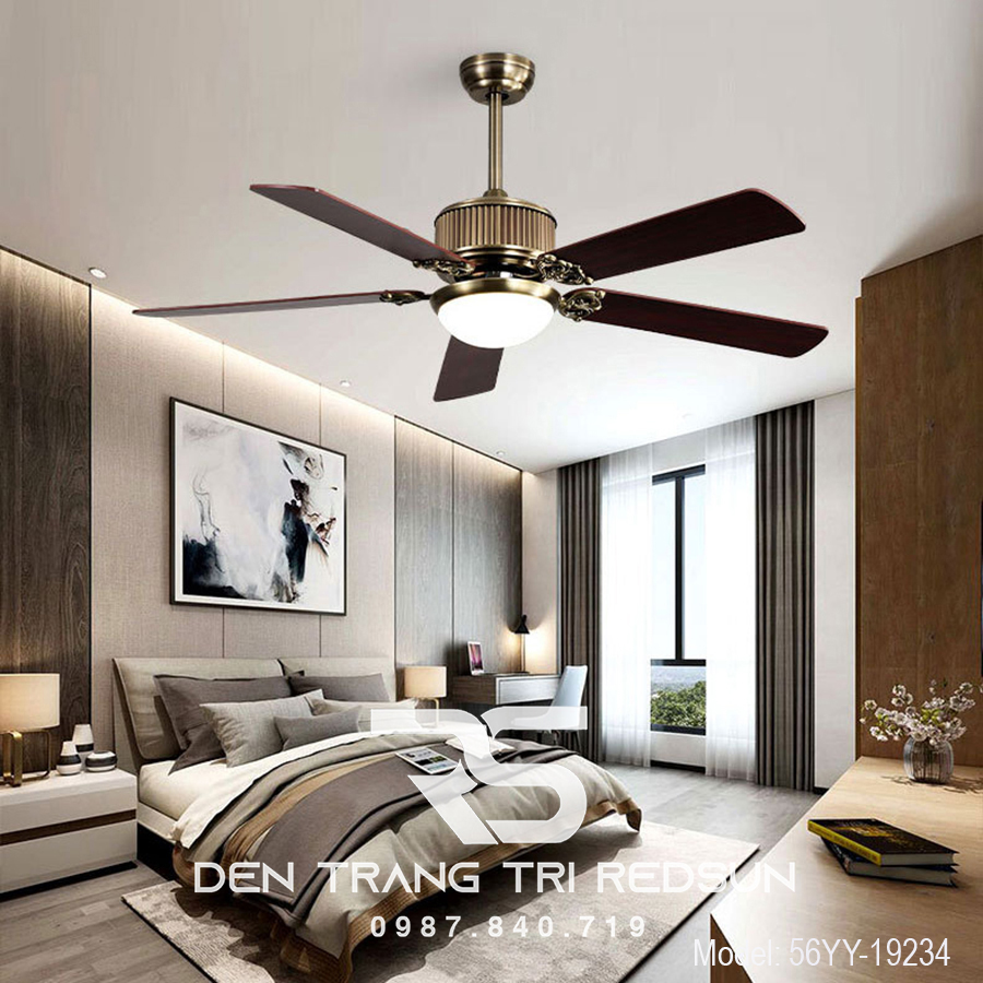 Quạt Trần Đèn Trang Trí Phòng Khách, Phòng Ngủ - 56YY-19234