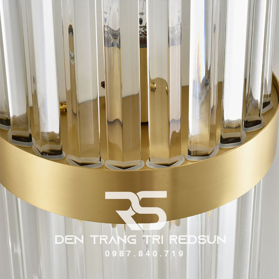 Đèn tường pha lê trang trí phòng khách hiện đại DT1827 Vàng
