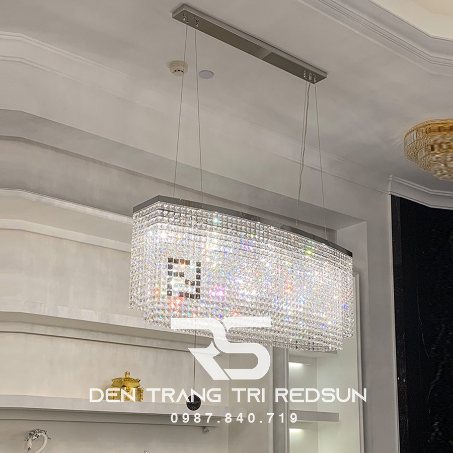 Đèn Thả Pha Lê Bàn Ăn, Bàn Đảo Hiện Đại TPL081