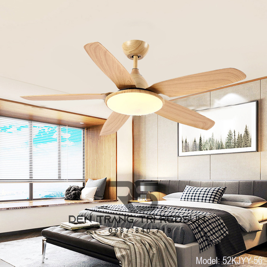 Quạt Trần Đèn Trang Trí Phòng Khách, Phòng Ngủ - 52KJYY-56