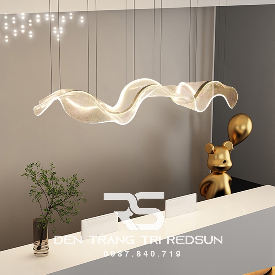 Đèn Thả Bàn Ăn Hiện Đại Dáng Dải Lụa Acrylic Phong Cách Bắc Âu DC-T076