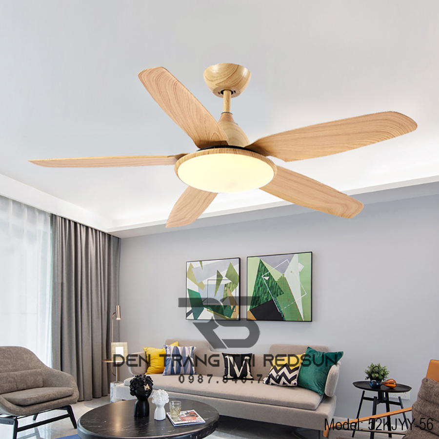 Quạt Trần Đèn Trang Trí Phòng Khách, Phòng Ngủ - 52KJYY-56