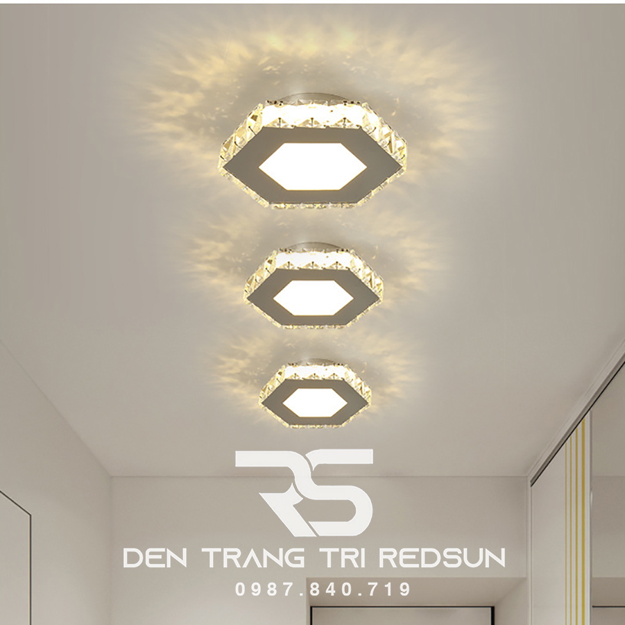 Đèn Mâm Mica Pha Lê Ốp Trần Phòng Khách Hiện Đại MKPL-070