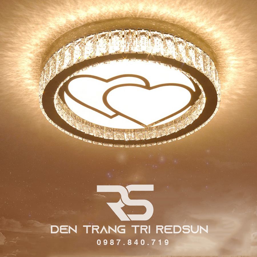 Đèn Mâm Pha Lê Ốp Trần Phòng Khách Hiện Đại M9236