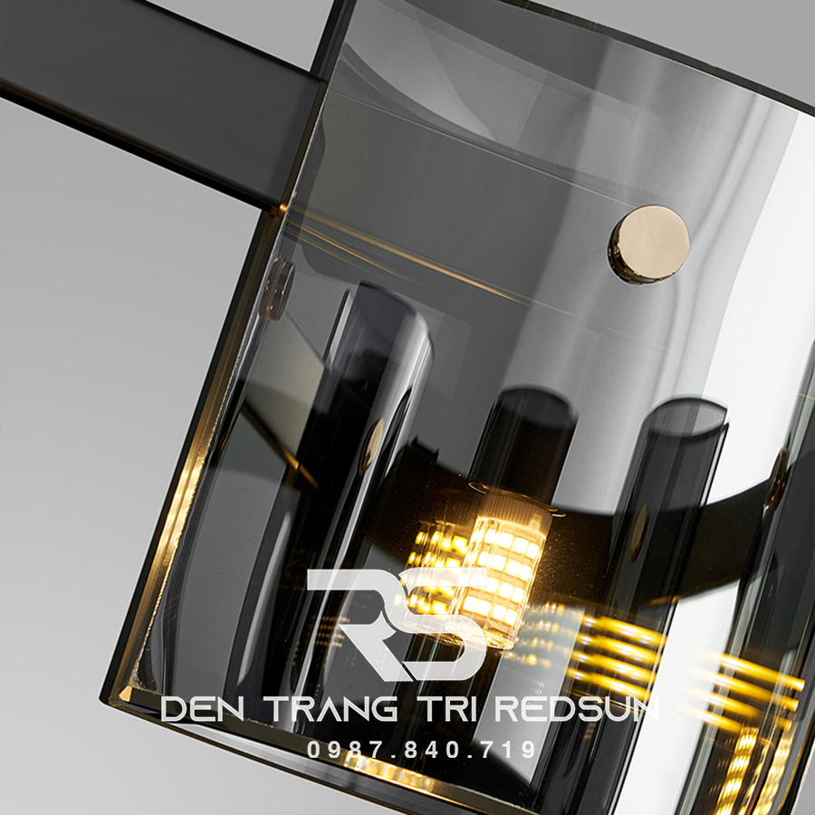 Đèn Thả Bàn Ăn Hiện Đại Bắc Âu Choá Thuỷ Tinh Đen Khói DC-L055