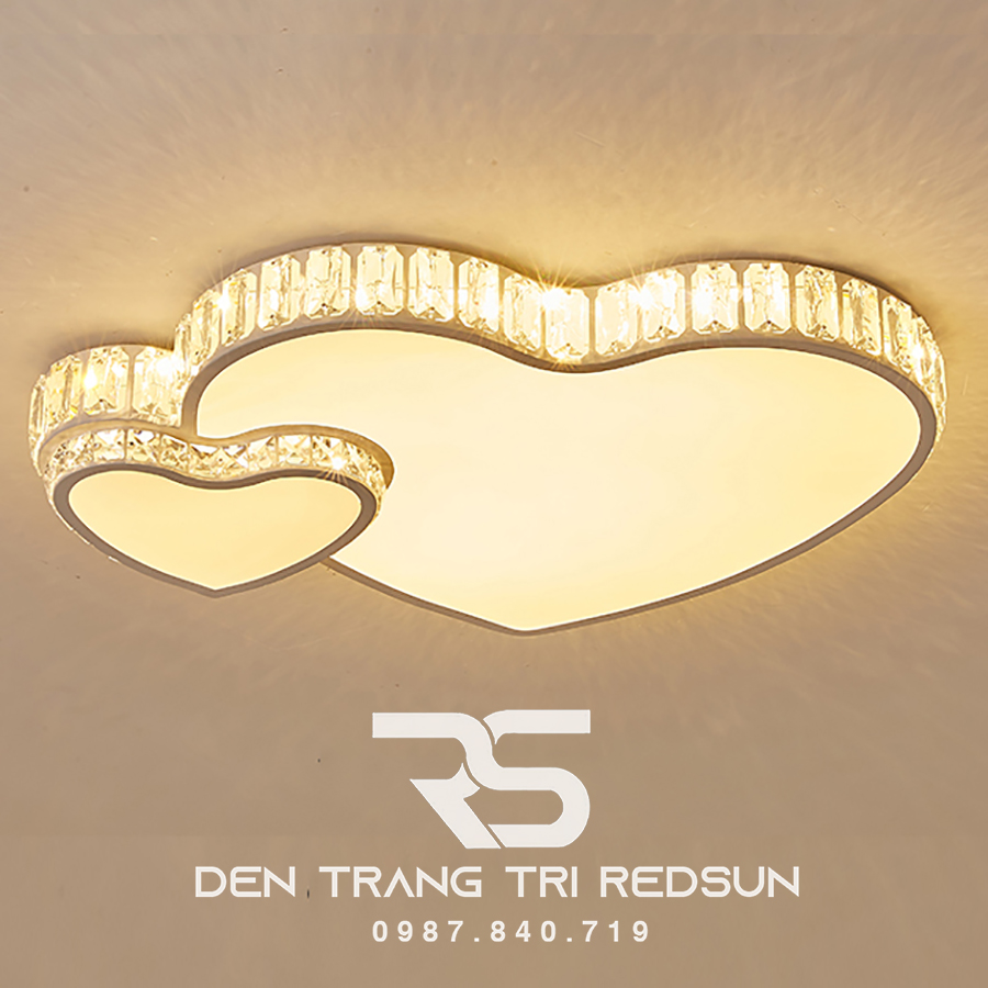 Đèn Mâm Mica Pha Lê Ốp Trần Phòng Khách Hiện Đại MKPL-032