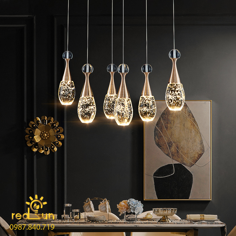 Đèn Thả Trần Hiện Đại Lắp Thông Tầng Cầu Thang, Phòng Khách, Bàn Ăn Chất Liệu Pha Lê TL031