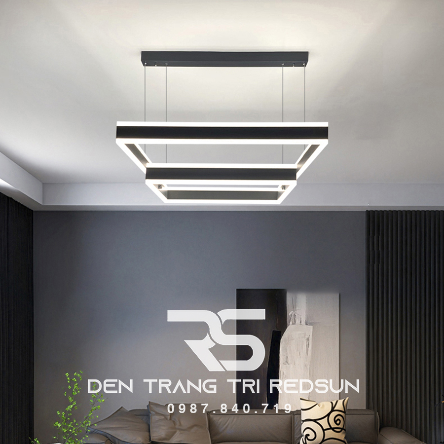 Đèn Thả Trần Hiện Đại Bắc Âu Khung Vuông DC-L040