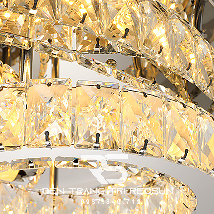 Đèn Mâm Pha Lê Ốp Trần Phòng Khách Hiện Đại M9208