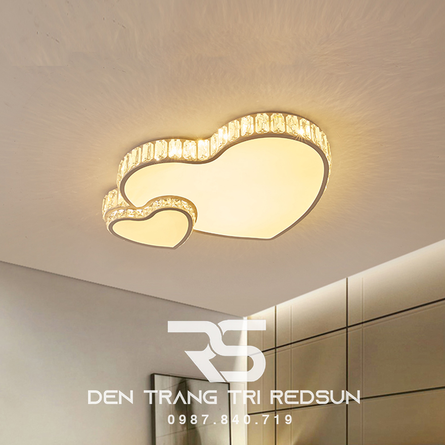 Đèn Mâm Mica Pha Lê Ốp Trần Phòng Khách Hiện Đại MKPL-032