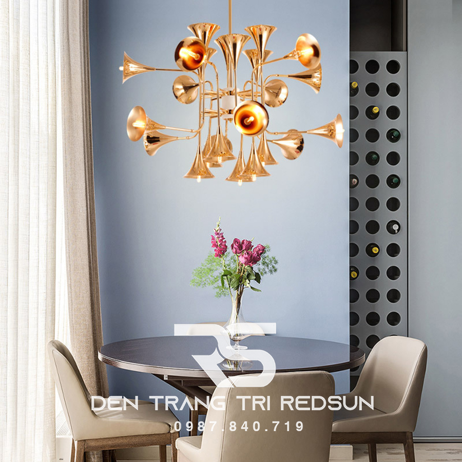 Đèn Chùm Phòng Khách Hiện Đại Phong Cách Bắc Âu Kiểu Loa DC-T058