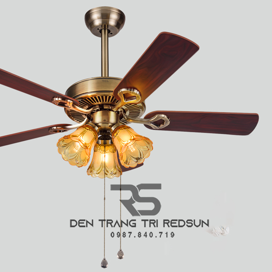 Quạt Trần Đèn Trang Trí Phòng Khách, Phòng Ngủ - T42-6501AB
